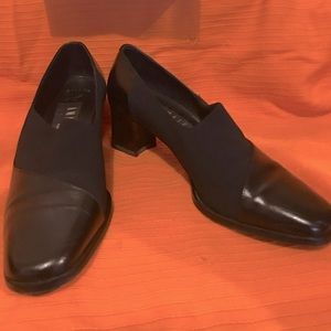 Do-Denari Size 7 Black Slip-on Leather Loafers